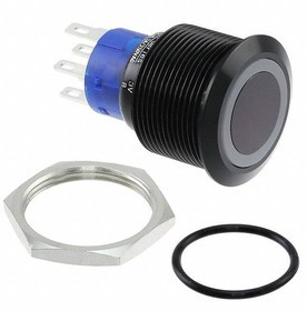 ULV7F2G11341, Pushbutton Switches 3A 250VAC 2P ON-ON BLU LED 3V 3.5N IP67