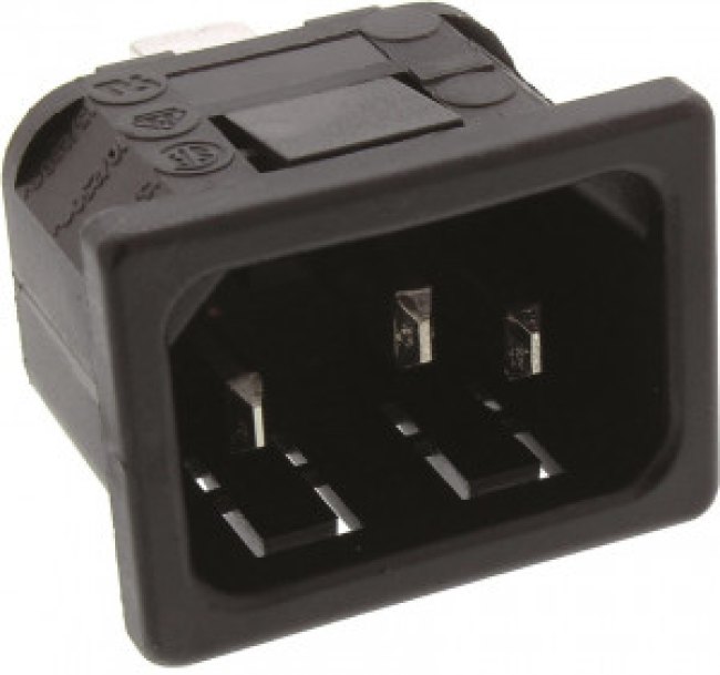 PX0575/10/63, IEC Power Connector, IEC C14 Inlet, 10 А, 250 В AC, Быстрое Соединение, Snap-In, Flange Mount PX0575/10/63, IEC Power Connector, IEC C14 Inlet, 10 А, 250 В AC, Быстрое Соединение, Snap-In, Flange Mount
