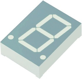 SC08-11CGKWA, SC08-11CGKWA 7-Segment LED Display, CC Green 25 mcd RH DP 20.3mm