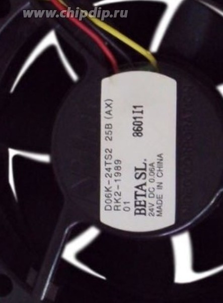 Вентилятор Nidec D06K-24TS2 27B 24v 0.06a 3 pin 60x25