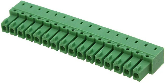 1862713, Pluggable Terminal Blocks 16 Pos 3.81mm pitch Thru Hole Invert Hdr