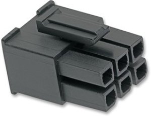 170001-0104, Корпус разъема, класса Glow-Wire, Серия Mega-Fit, Гнездо, 4 вывод(-ов), 5.7 мм