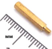 Стойка для печатных плат латунная М2, высота 14 мм (папа-мама)