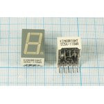 Светодиодный дисплей зеленый, 7 сегментов, 1 разряд, высота 14,2 мм, 10500 мкд, SC56-11GWA; №5238 G