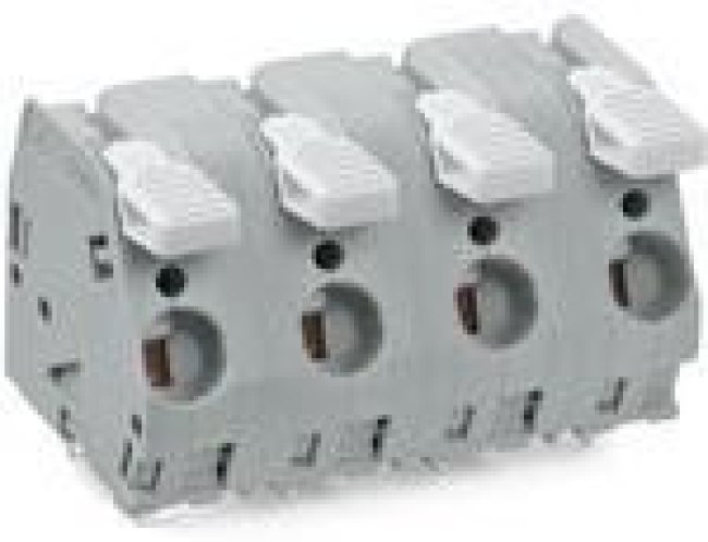 2706-304, Conn Terminal Block F 4 POS 12.5mm Spring Clamp RA Thru-Hole 41A Box