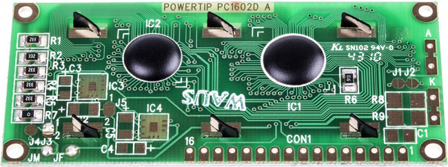 PC1602ARSD, PC1602ARSD Alphanumeric LCD Display, 2 Rows by 16 Characters, Reflective PC1602ARSD, PC1602ARSD Alphanumeric LCD Display, 2 Rows by 16 Characters, Reflective