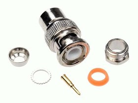 HYR-0101B (GB-101B) (BNC-7006B) (BNC-S59P), Разъем BNC, штекер, RG-59, зажим (Clamp)