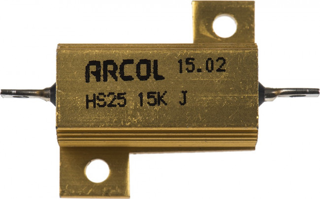 HS25 15K J, 15k 25W Wire Wound Chassis Mount Resistor HS25 15K J ±5%
