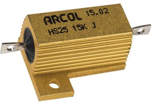 HS25 15K J, 15k 25W Wire Wound Chassis Mount Resistor HS25 15K J ±5%