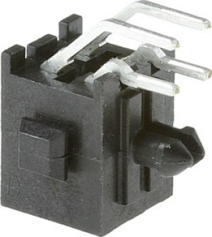 3-794618-4, Conn Shrouded Header (4 Sides) HDR 4Power POS 3mm Solder RA Thru-Hole Tray
