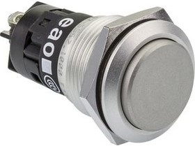 82-5562.1000, Pushbutton Switch, Anodised Aluminium, 3 A, 240 V, 1CO, IP65 / IP67