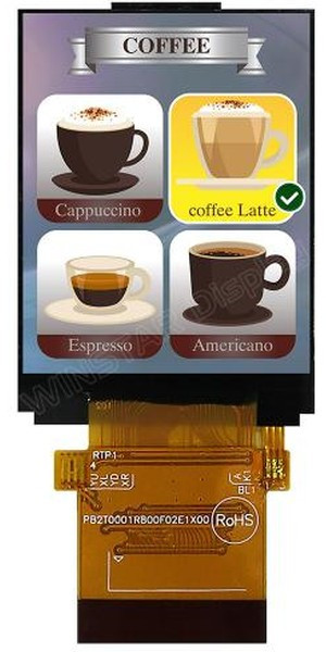 WF18FTLAADNN0#, (TFT 1.77"), TFT 1.77" 128x160, LED подсветка, контроллер ST7735Sинтерфейс MCU, 500cd/m2, -20...+70C