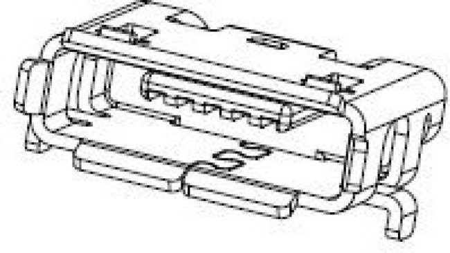 47589-1001, Разъем USB, Micro USB Типа AB, USB 2.0, Гнездо, 5 вывод(-ов), Поверхностный Монтаж, Прямой Угол