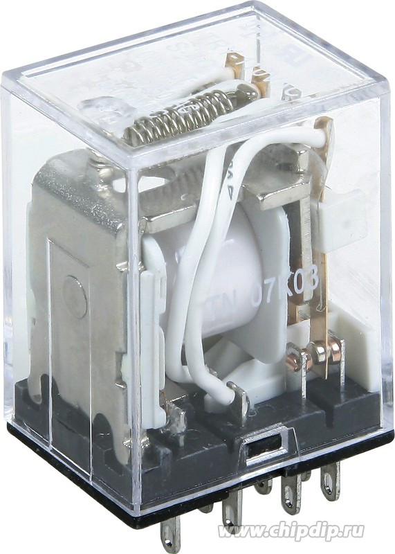 TRY-110VAC-S-4C, реле силовое 110VAC, 5А, 4переключения / 28х21.5х35.5мм