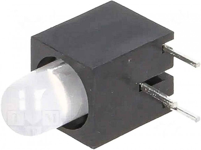 L-59BL/1EGW, Светодиод 5мм с держателем/красный/ 617нм/12-35мкд - зеленый/568нм/50-100мкд/ белый матовый/30°