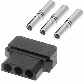 M80-8980301, Power to the Board Datamate L-Tek SIL Female Small Bore (24-28 AWG) Crimp Connector, gold clip + tin shell, 3 contacts M80-8980301, Power to the Board Datamate L-Tek SIL Female Small Bore (24-28 AWG) Crimp Connector, gold clip + tin shell, 3 contacts