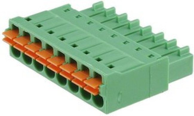 1952322, Pluggable Terminal Blocks 8 Pos 3.5mm pitch Plug 24-16AWG Spring