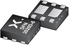 PBSS4160PANSX, Массив биполярных транзисторов, Двойной NPN, 60 В, 1 А, 510 мВт, 70 hFE, SOT-1118