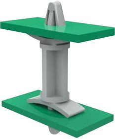 DLCBS-10-01, Стойка на печатную плату, с фиксацией, двусторонняя, нейлон 6.6, 3.963мм х 15.875мм, упаковка из 40