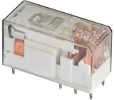 RP352902401, Низкопрофильное реле; 2 перекидных контакта 8А (= 24В DC) - герметичное, прозрачный корпус