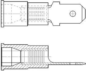 19023-0005, Terminals QUICK DISCONNECT 22-18 AWG