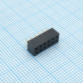 DS1026-05-2X6S8BV, (PBD2-12), гнездо на плату 2ряда шаг2,0мм