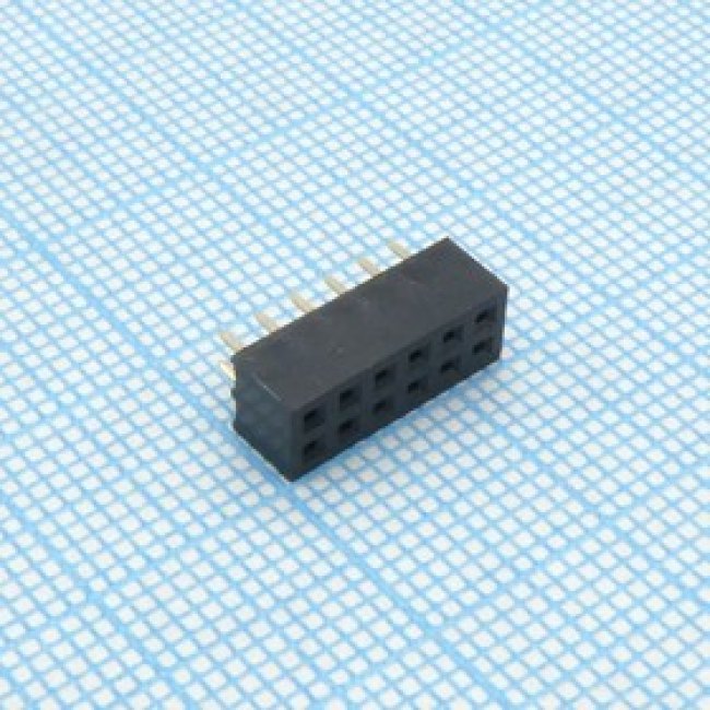 DS1026-05-2X6S8BV, (PBD2-12), гнездо на плату 2ряда шаг2,0мм