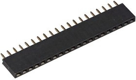 PBS-20 (DS-1023 - 1x20), Гнездо на плату 2.54мм 1х20pin прямое