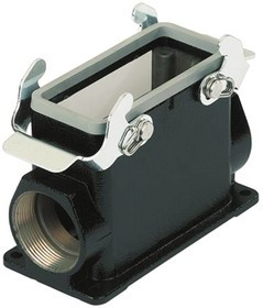19370160272, Heavy Duty Power Connectors SURFACE MOUNTING HSG 2 SIDE ENTRY 2 LEVER