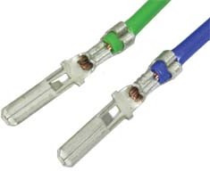 Наконечник ножевой с защёлкой на кабеле длиной 110мм, лужёная латунь, №11213 клемма шт 2,8x0,5\\1L11