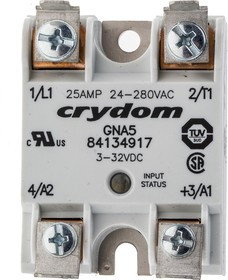 84134917, GNA5 Series Solid State Relay, 25 A rms Load, Panel Mount, 280 V ac Load, 32 V dc Control