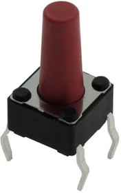 DTS-68R-V, Кнопка тактовая 6*6 DIP 11.3мм красная