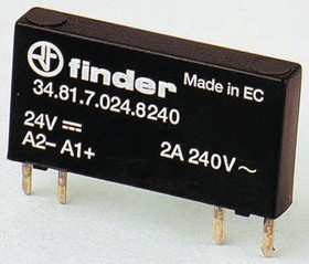34.81.7.060.8240, 34 Series Solid State Relay, 2 A Load, PCB Mount, 240 V ac Load, 72 V Control