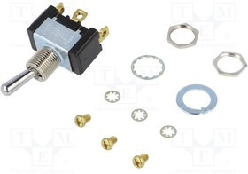 ET115D10-Z, Переключатель: тумблер, Пол: 2, SPDT, ON-ON, 15A/125ВAC, Серия: ET