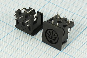 Разъем DIN 8HP[45/41] розетка, на блок, ГН-8