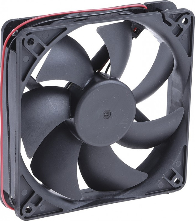 EEC0251B2-000U-A99, Вентилятор осевой, 12В DC, 120х120х25мм, 0.279А, 3.4Вт, качения, 2700об/мин, 2 провода