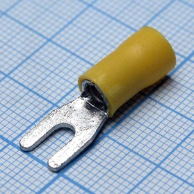 SV5.5-3.7, (SV5.5-3.5), наконечник кабельный вилочный с изоляцией d=3.7мм, сеч. пров.4.0-6.0мм2