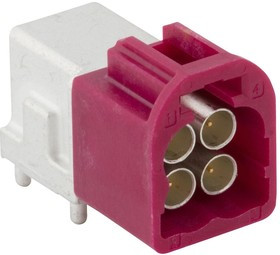 FM4-NDRP-PCB-1, RF COAXIAL, MINI-FAKRA R/A PLUG, 50 OHM