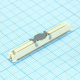 528851074, Соединитель плата-плата шаг 0.635мм, вилка, высота от 6 до 10мм, ширина 6,4мм, 100 контактов
