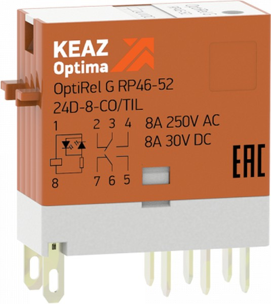 Реле промежуточное OptiRel G RP46-52-230-8-CO-S/TIL КЭАЗ 281053