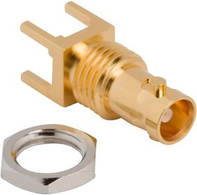 034-1028H-12G, RF Connectors / Coaxial Connectors Straight PCB Jack, Hex Nut, 75 Ohm