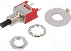 800SP9B5M2QEH, Кнопочный переключатель, 800 Series, 5 мм, SPST-NO, Выкл.-(Вкл.), Plunger, Черный