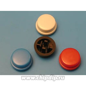 SWT-9R-GR, колпачок для кнопки 12x12 серый круглый, h=5.8мм