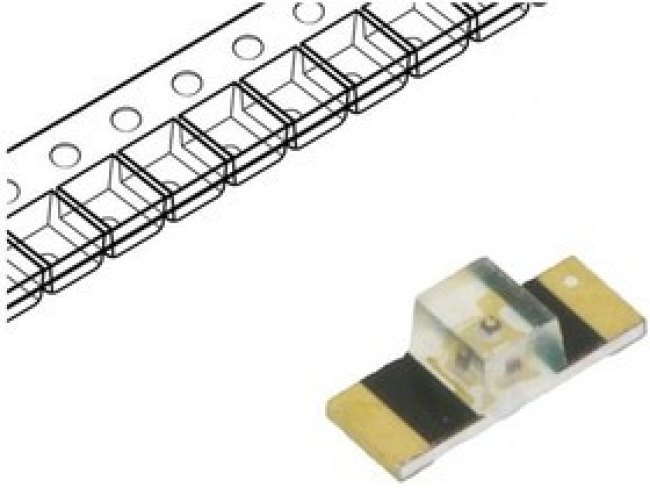 HSMH-C265, Светодиод SMD красный 660нм 17мкд матовый 3.4 x 1.25 x 1.1