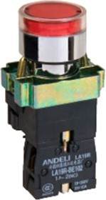 Кнопка XB2-BW3461 с подсветкой красный 1НО (ANDELI)