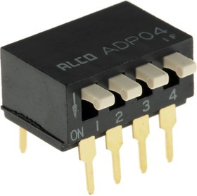 ADP0404, DIP Switches / SIP Switches SPST 4P PIANO T/H DIP SWITCH