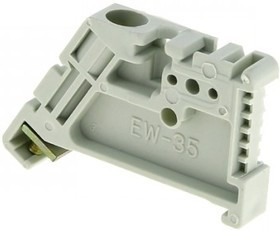 Ограничитель на DIN-рейку 1 винт EW пластик. EKF ahdw-ew