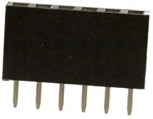PBS-6, гнездо на плату шаг 2.54мм 1x6 прям. (L-KLS1-208-1-06-S)