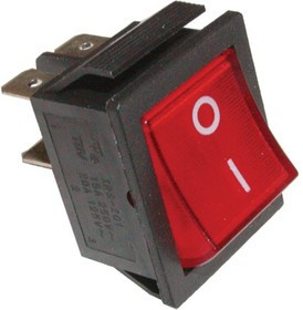 IRS-201-1C3 (красный), Переключатель с подсветкой ON-OFF (15A 250VAC) DPST 4P