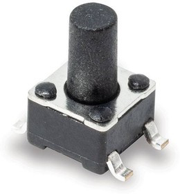 PTS647 SN70 SMTR2 LFS, Switch Tactile N.O. SPST Round Button Gull Wing 0.05A 12VDC 100000Cycles 0.98